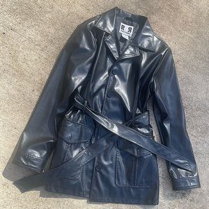 Vintage RAVE4REAL Pleather Short Trench Coat